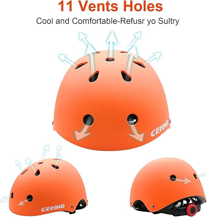 Kids Bike Helmet,Toddler Skateboard Helmets for Ages 2-3-5-8-14 Years Boys Girls,Adjustable Multi-Sport Bicycle Skateboarding Football Roller Skating Scooter Rollerblade Balance Bike Helmet